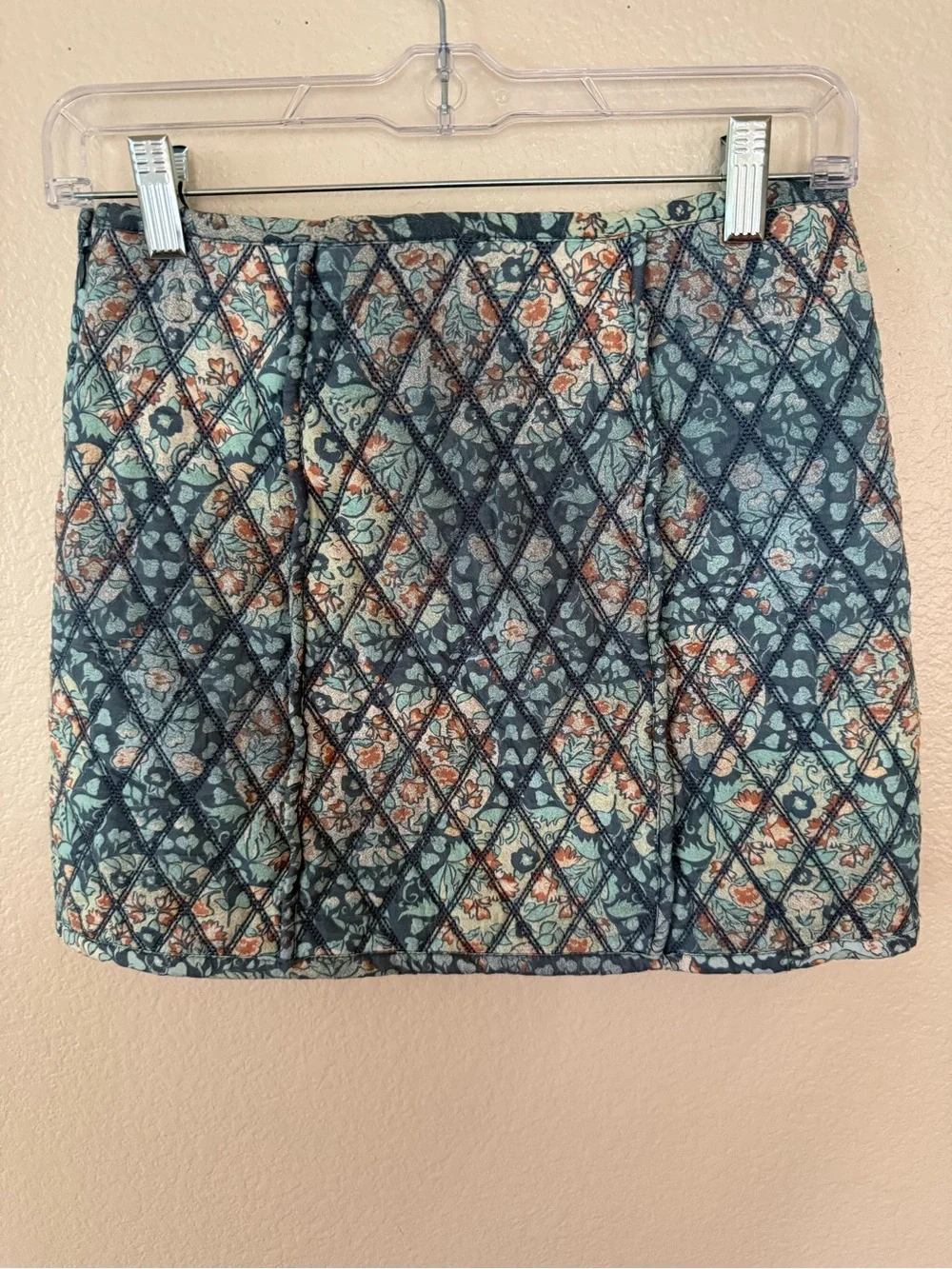 Free People Blue Multi Paisley Mini Skirt
